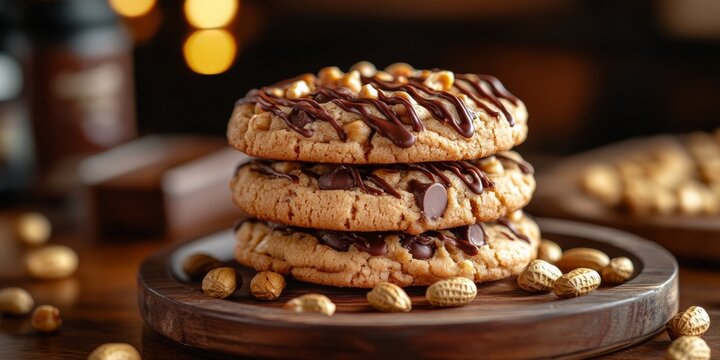Delicious Peanut Butter and Chocolate Cookies A Sweet Celebration for National Peanut Butter Lovers Day, Christmas, and Thanksgiving - Powered by Adobe
