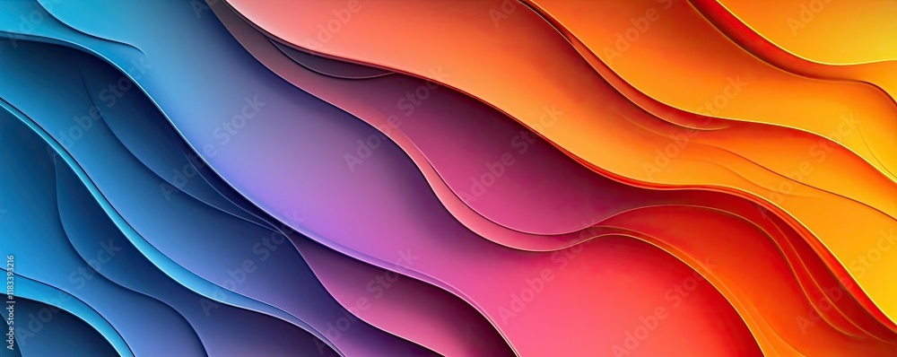 Poster layer abstract background concept. a vibrant abstract wave design showcasing rich colors and smooth 