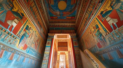 Pyramid covered in historic decorative art