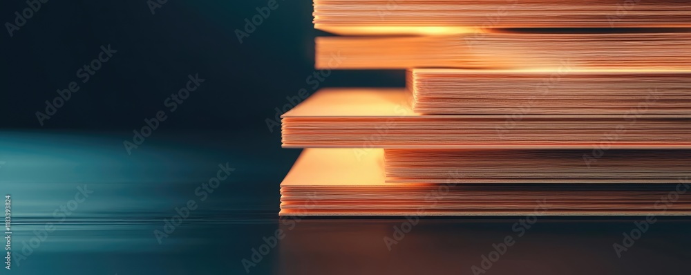 Poster layer abstract background concept. stacks of paper with a captivating gradient, perfect for business