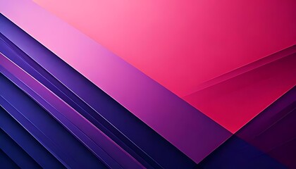 Obraz premium Diagonal pink and purple shapes form a modern abstract design.