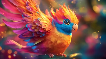 Unique fantasy animals in a colorful children's animation