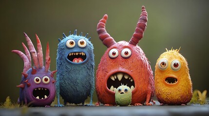 Creative and vibrant imaginary creatures in children's animation