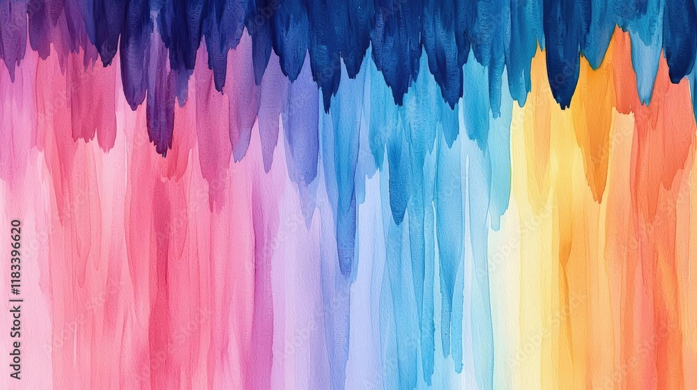 Poster watercolor abstract background idea. vibrant color gradient background with flowing paint-like textu