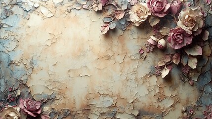 Elegant Floral Wall Art: Roses on Textured Background