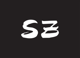 SZ letter logo and initial logo design