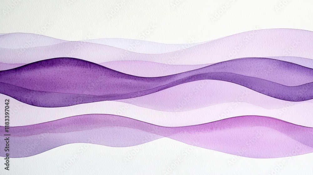 Poster watercolor abstract background idea. abstract waves in purple tones create a soothing and elegant vi