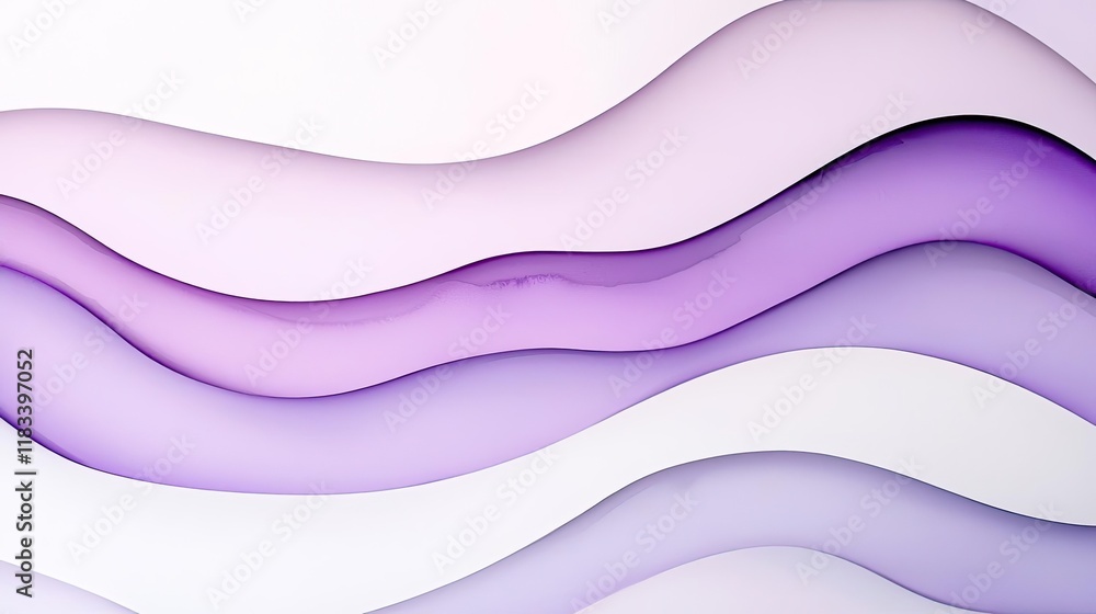 Poster watercolor abstract background idea. abstract wavy patterns in violet hues creating a soothing and m