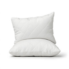 Soft white pillows with subtle quilted design, perfect for comfort