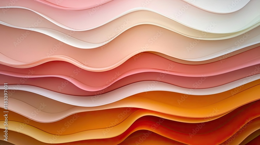 Poster layer abstract background concept. a visually captivating abstract wave pattern in soft shades of pi