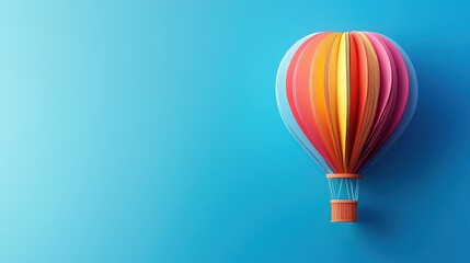 Obraz premium Quilled paper hot air balloon