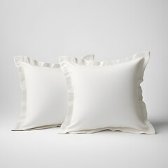 Soft white cushions with simple border, perfect for any decor