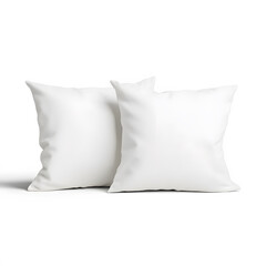 Soft white cushions with smooth fabric texture, perfect for any decor