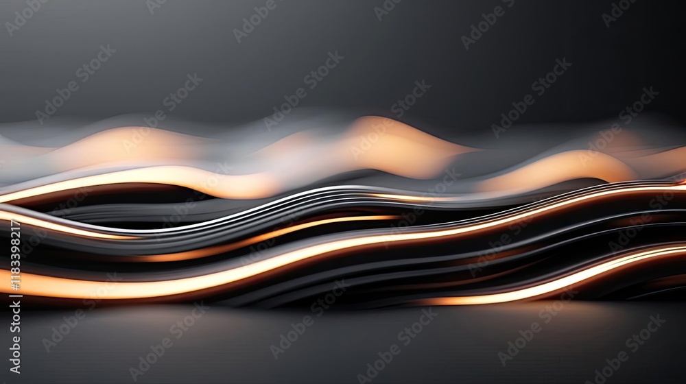 Poster layer abstract background concept. abstract flowing wave illustration with light effects and smooth 
