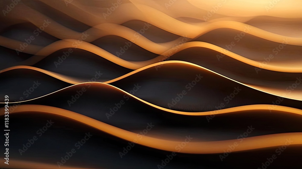 Poster layer abstract background concept. abstract waves of light and shadow create a mesmerizing landscape