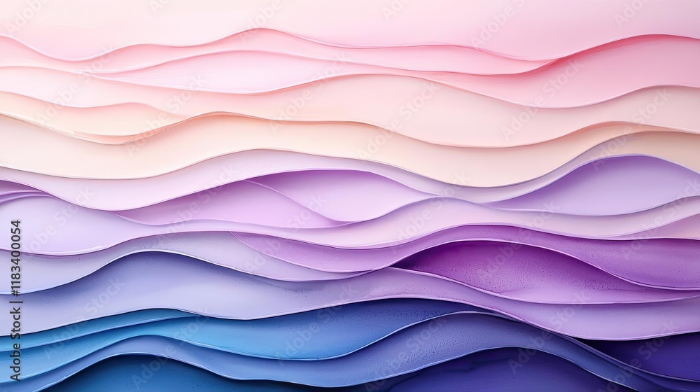 Aufkleber watercolor abstract background idea. colorful layered paper waves creating an artistic and vibrant v