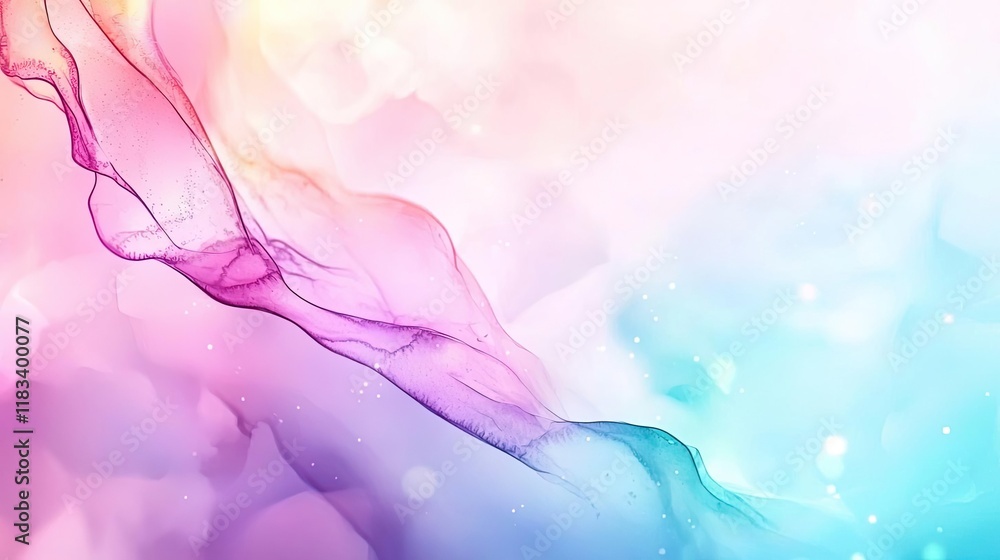 Poster watercolor abstract background idea. beautiful abstract background with soft pastel colors and flowi