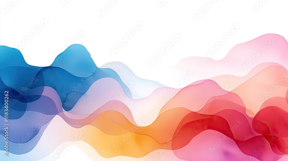 Aufkleber watercolor abstract background idea. abstract colorful waves with a smooth gradient for creative des