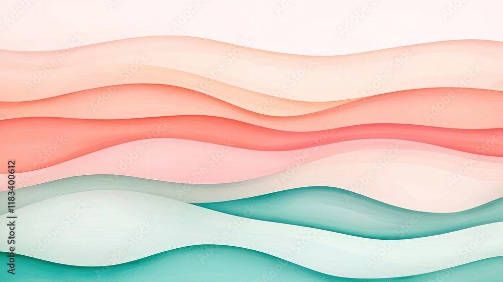 Poster watercolor abstract background idea. abstract wave pattern with soft colors creating a serene and ca