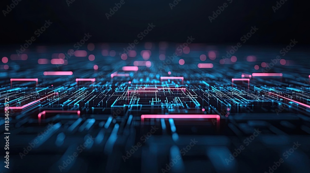 Poster matrix abstract background concept. futuristic digital grid with neon lights and vibrant colors, rep