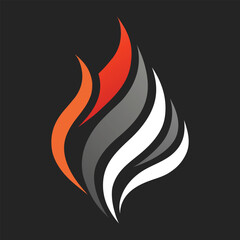 Flame logo. Flame vector. Modern flat logo. 