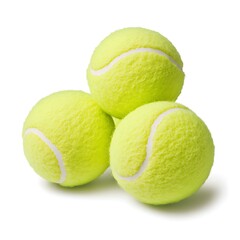 Tennis ball isolated on white background. Clipping path included.