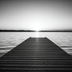 wooden pier on the lake