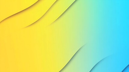 Abstract Yellow Blue Gradient Wave Background
