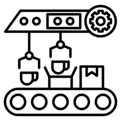 manufacturing system single icon