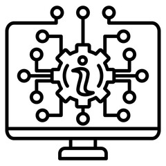 information technology single icon