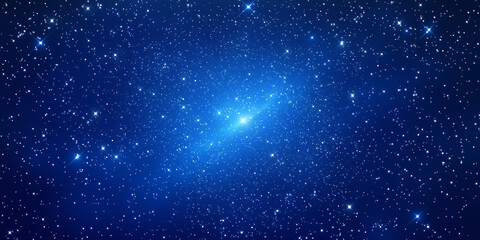 Fototapeta premium The image depicts a starry night sky with a bright blue and white color scheme