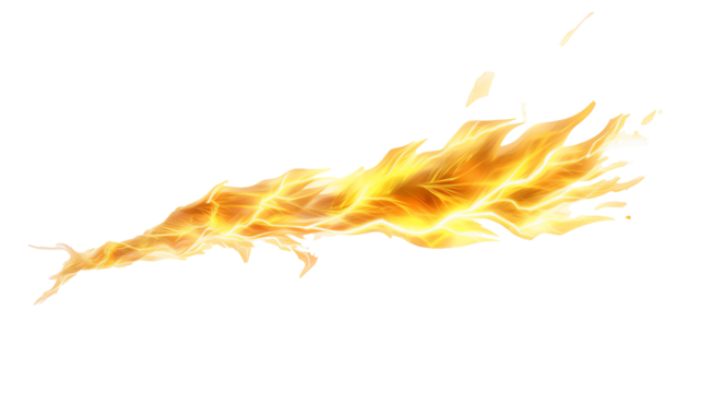 A striking image of yellow lightning on a white background, symbolizing energy, power, and dynamic natural forces	