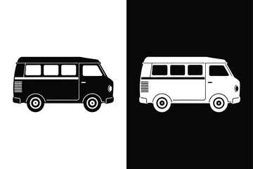 Stylish Delivery Bus Icon. Perfect for Logistics and Transport