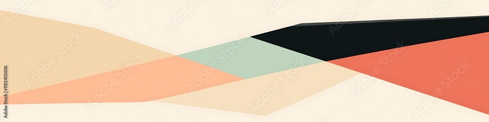 Poster abstract geometric shapes: a captivating minimalist design featuring a vibrant interplay of geometri
