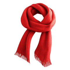 red scarf isolated on white.