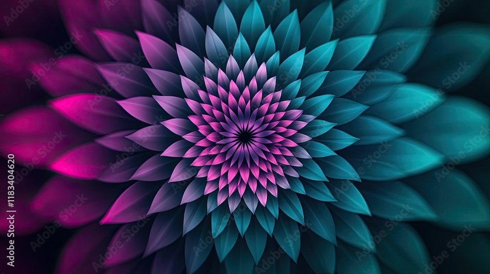Poster matrix abstract background concept. a vibrant digital pattern showcasing a colorful flower design wi