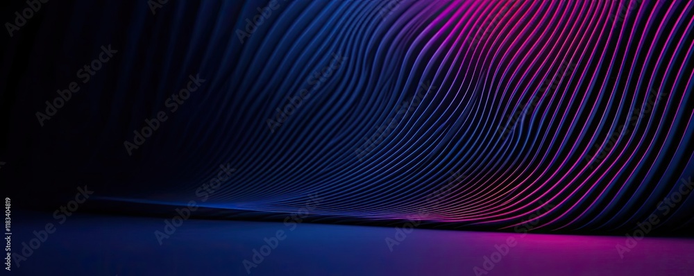 Poster matrix abstract background concept. vibrant abstract background with dynamic waves in blue and purpl