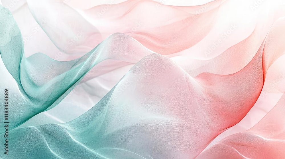 Aufkleber watercolor abstract background idea. abstract flowing fabric in soft pastel colors, creating a seren