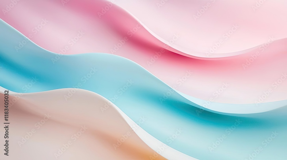 Aufkleber watercolor abstract background idea. abstract, soft pastel waves create a calming, flowing backgroun