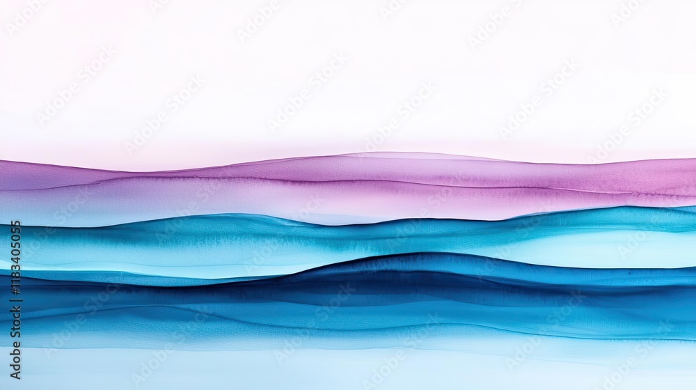 Aufkleber watercolor abstract background idea. abstract waves of color in soothing gradient tones for artistic
