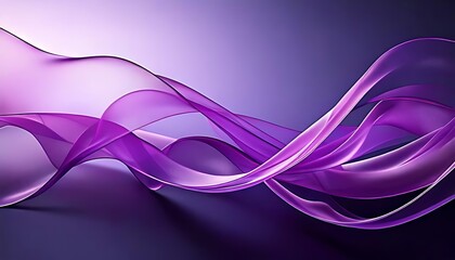 Fototapeta premium Smooth, flowing purple ribbons create an elegant abstract design.