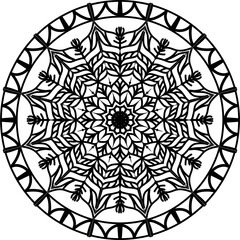 Fototapeta premium Vector mandala design, illustration mandala, coloring pages vector