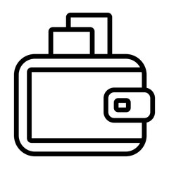 Fototapeta premium Wallet Vector Line Icon Design