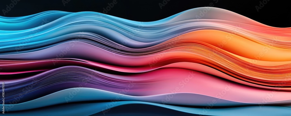 Poster layer abstract background concept. abstract composition of colorful waves showcasing vibrant gradien
