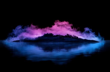 Fototapeta premium A dark blue and purple watercolor wash abstract background