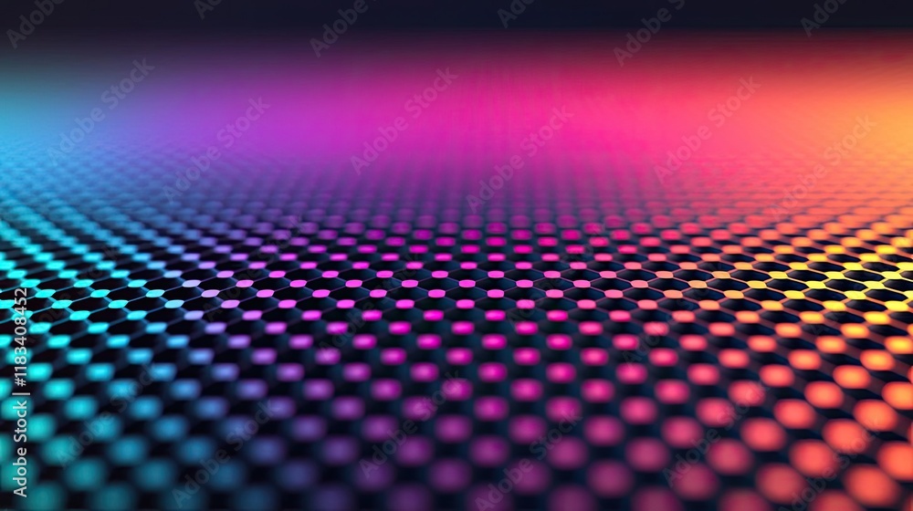 Poster matrix abstract background concept. a vibrant, colorful digital pattern showcasing dots in a blended