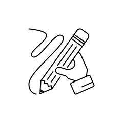 Outline icon Handwriting displays artistic handwriting.