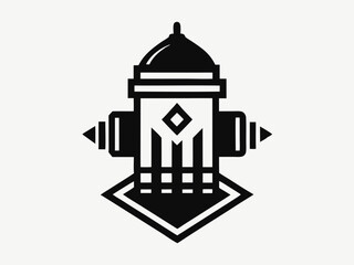 Fototapeta premium Islamic mosque architecture, black and white silhouette, ornate domes, minarets, arched entrances, geometric patterns, Middle Eastern style, symmetrical design, iconic religious structure, simplified 