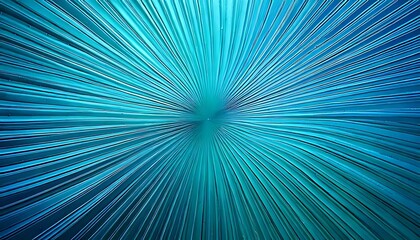 Obraz premium Vivid teal lines radiate outwards from a central point, creating a dynamic pattern.