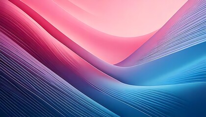 Wavy, textured lines flow across the image with a smooth pink and blue gradient.